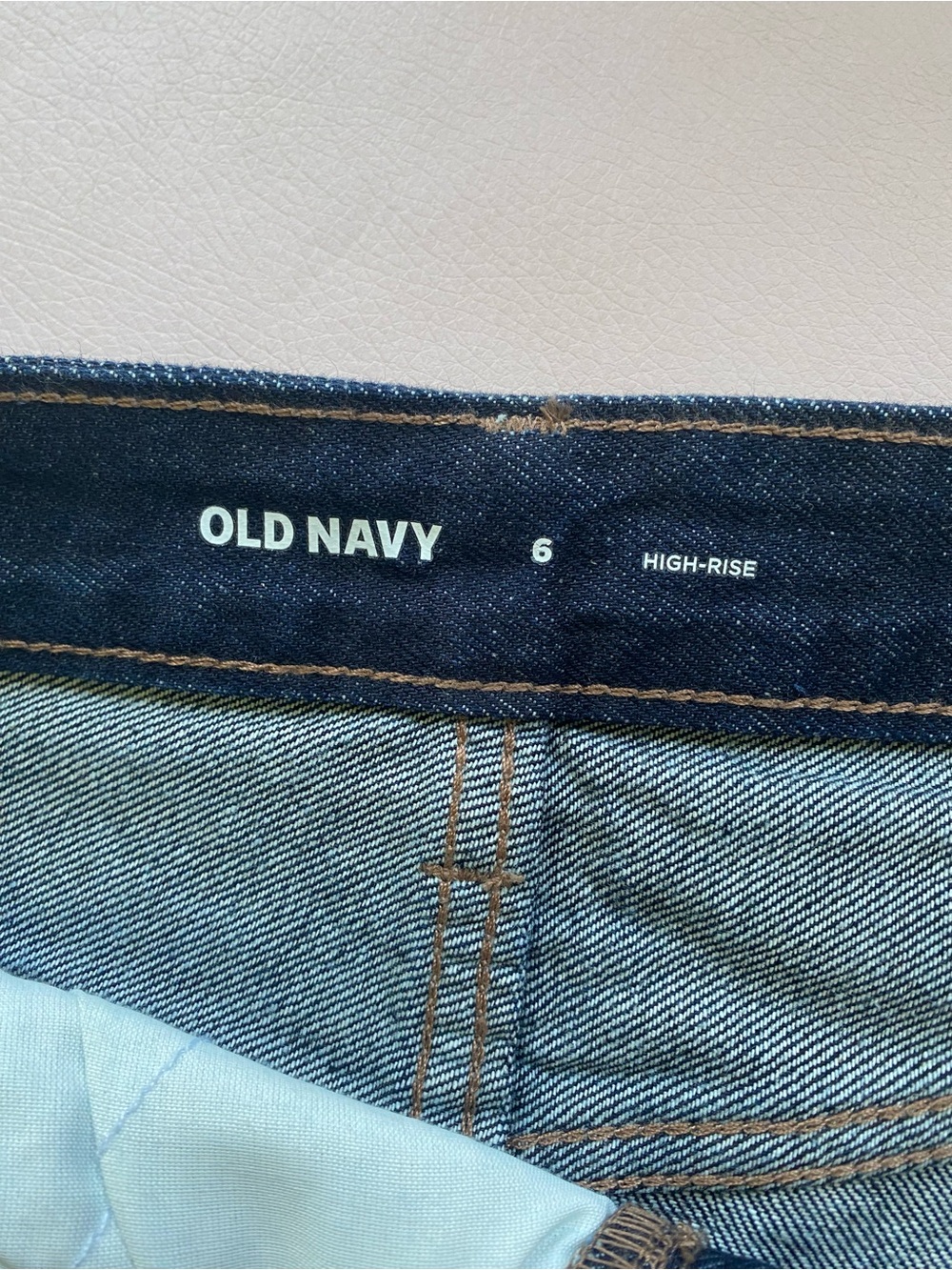 Old Navy Navy Blue Denim High Rise Mini Skirt - Picture 3 of 5
